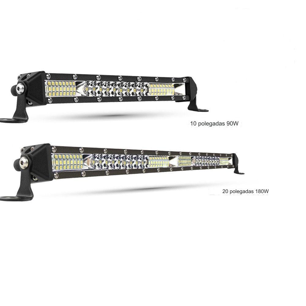 Farol de Barra Super Led Grande 90/180 W para Jipe À Prova D'água IP68 em Alumínio - Loja Campeiro