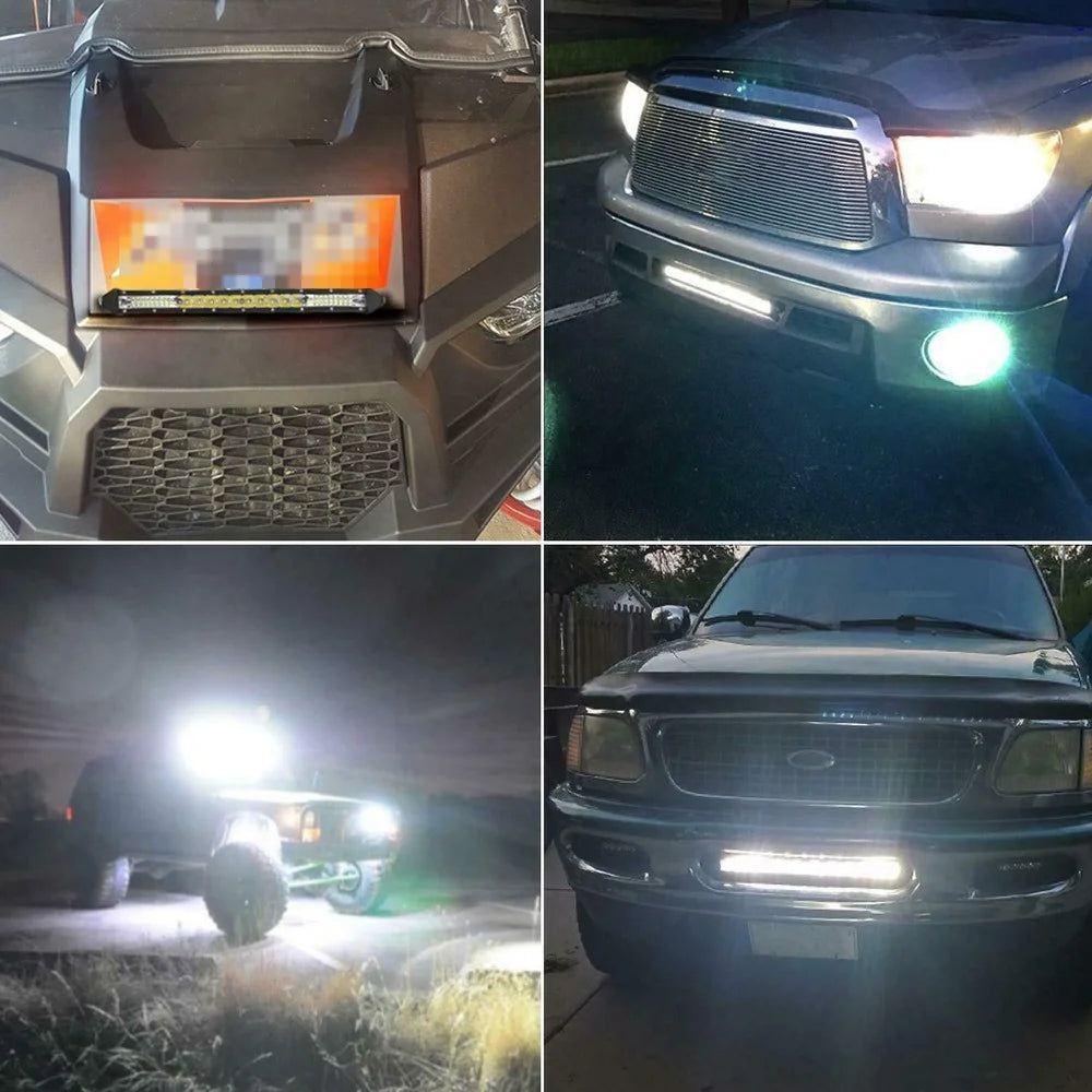 Farol de Barra Super Led Grande 90/180 W para Jipe À Prova D'água IP68 em Alumínio - Loja Campeiro
