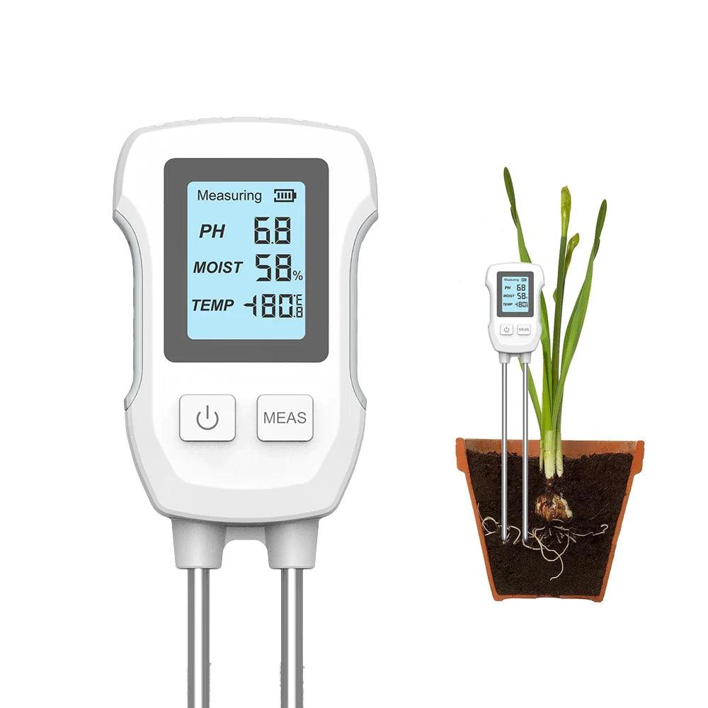 Testador De Solo 3 Em 1 Ph Umidade E Temperatura