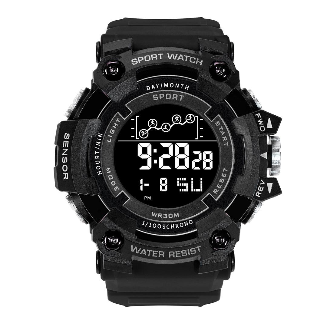 Relógio Poshi Militar Digital Anti-Choque - Robusto Preto / Borracha